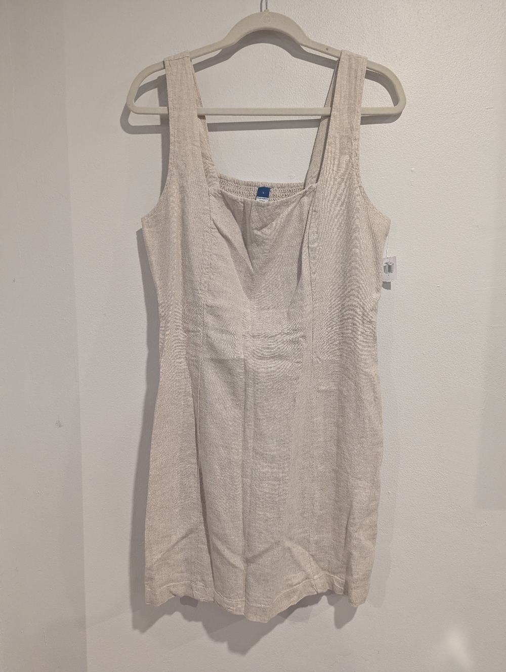 Old Navy Linen Blend Mini Dress With Square Neck Size Large